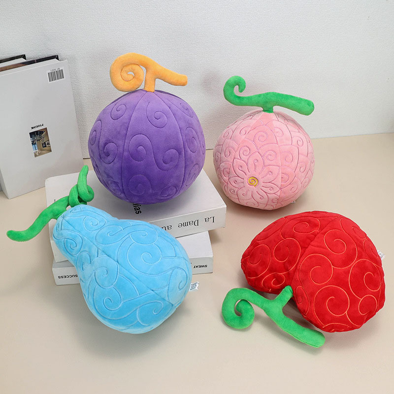 7 รูปแบบ One Piece Devil Fruit Plush Chopper Op-Op Edward Newgate Tremor Luffy Gum Gum Gum Fruit ตุ๊กตาโซฟาหมอนกระเป๋าเป้สะพายหลังพวงกุญแจ