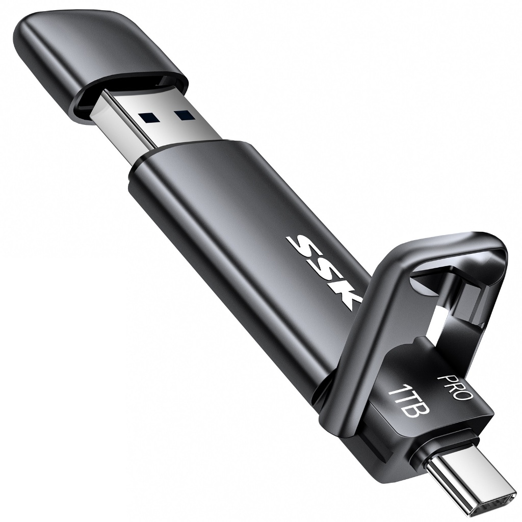 SSK 550MB/s USB C แฟลชไดรฟ์ 1TB USB3.2 Gen2 Type C OTG Flash Drive 128G 256G 512G 2TB