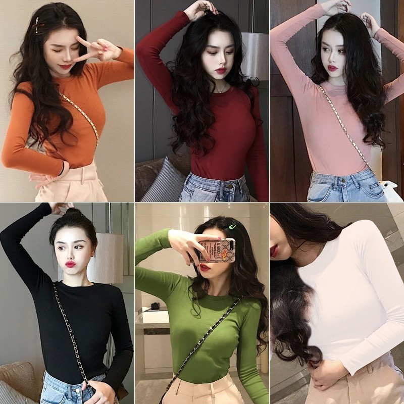 [TSST] เสื้อแขนยาวคอเต่า เสื้อผ้าแฟชั่น มีไซส์ให้เลือก ผ้านิ่มใส่สบาย TAN