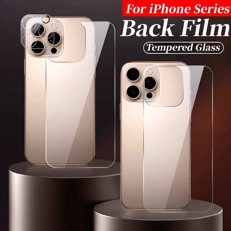 ฟิล์มด้านหลังสําหรับ iPhone 17 Pro/16/15/14/13/12/11Pro Max กระจกนิรภัยสําหรับ iPhone 16 17 pro max ฟิล์ม