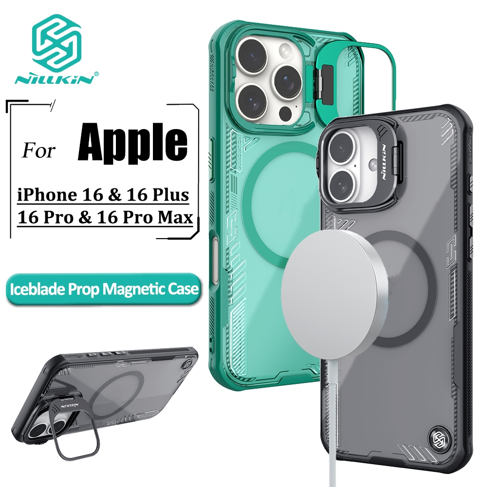 เคสแม่เหล็ก Nillkin Iceblade สําหรับ iPhone 16 Pro Max 16 Plus 16 Pro เคสโทรศัพท์แบบฝาพับฝาครอบป้องกันเลนส์ฝาหลัง