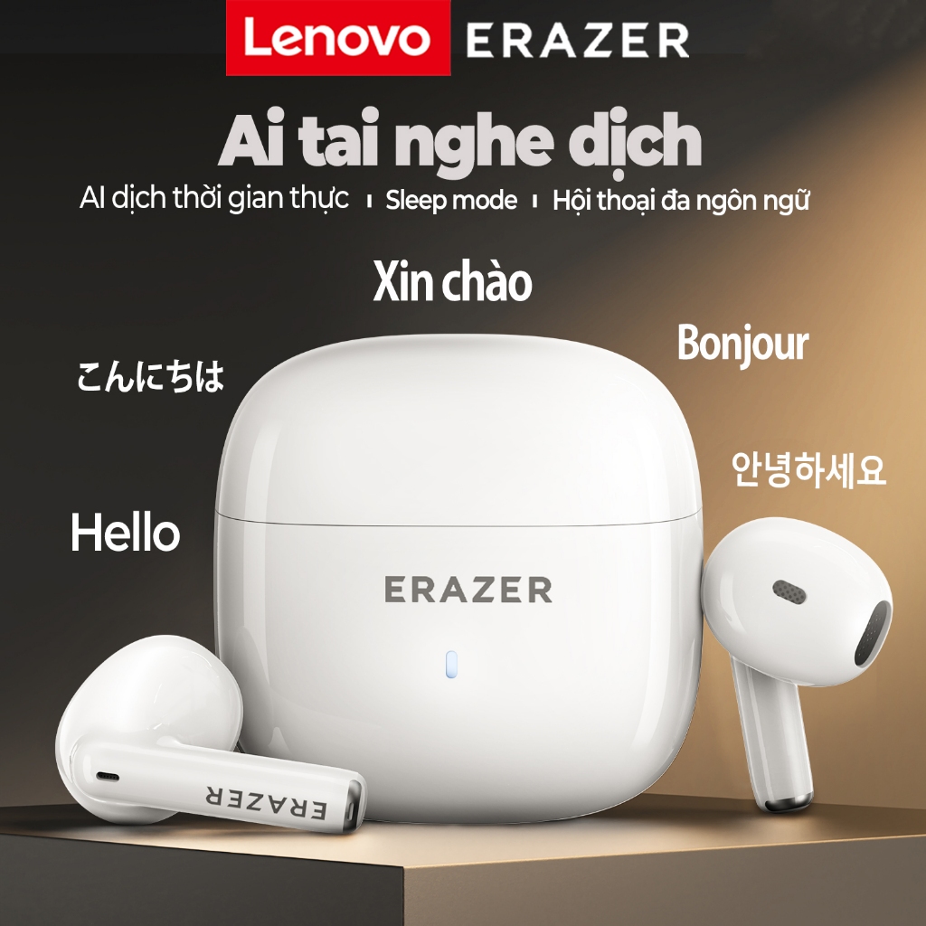 Lenovo Erazer XT92 PRO Al สมาร์ทหูฟังบลูทูธ Real-Time แปลหูฟังไร้สาย TWS พร้อมไมโครโฟนมินิบลูทูธ 5.4