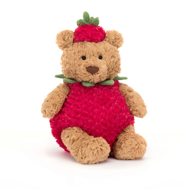 Uk Jellycat"Bartholomew Bear Strawberry"