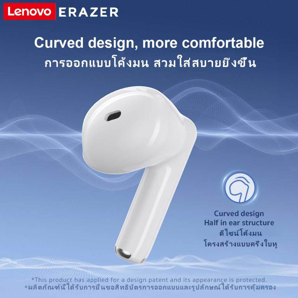 Lenovo Erazer XT92 PRO Al หูฟังบลูทูธ สมาร์ท หูฟังบลูทูธ Real-Time แปลหูฟังไร้สาย TWS พร้อม ไมโครโ ฟนมินิบลูทูธ 5.4 ชุดหูฟังกีฬา ไร้สายบลูทูธ