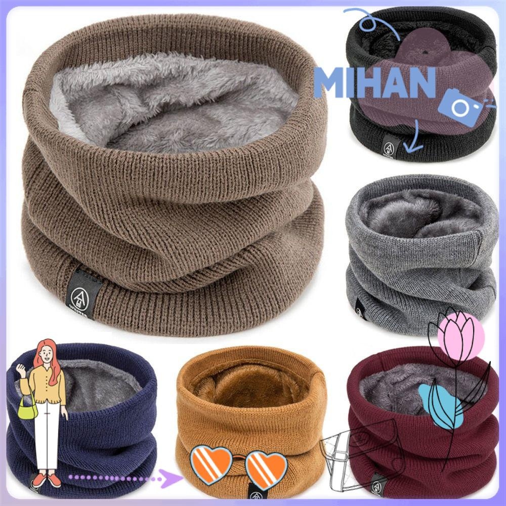 ผ้าพันคอถักฤดูหนาวที่อบอุ่นผ้าพันคอ Snood Solid Thicken ขนสัตว์คออุ่น U Nisex ผู้ชายคอผ้าพันคอแหวนหญิงผ้าพันคอเสื้อสวมหัว ผ้าพันคอ ผ้าขนสัตว์ แบบหนา ให้ความอบอุ่น แฟชั่นฤดูหนาว สําหรับเล่นกีฬา