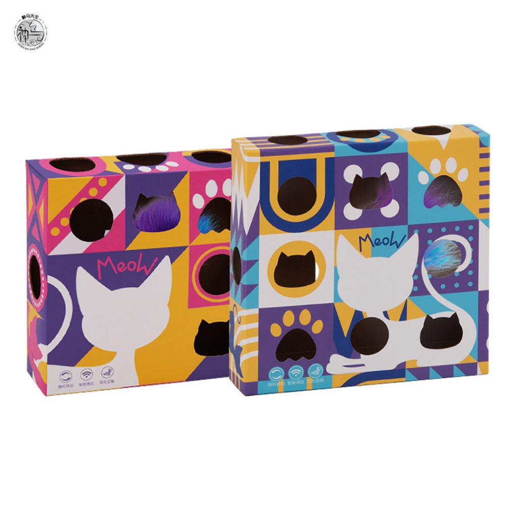 นาย Shenma Smart Teasing Cats Turntable Box ของเล่นสัตว์เลี้ยงไฟฟ้า Bionic Intelligence Heat Sensati