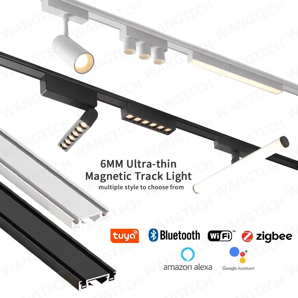 สมาร์ทแม่เหล็ก Track Light Surface-Mounting Tuya Zigbee LED DC48V Alexa Home-Assistant สีดําสีขาว