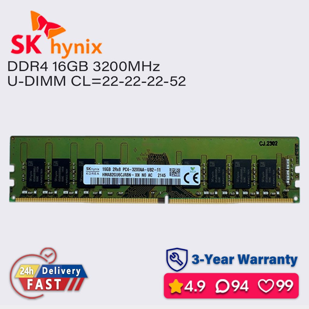 Sk hynix 16gb 8gb 4gb 3200mhz ddr4 ram เดสก์ท็อป dimm หน่วยความจํา pc4 1.2v