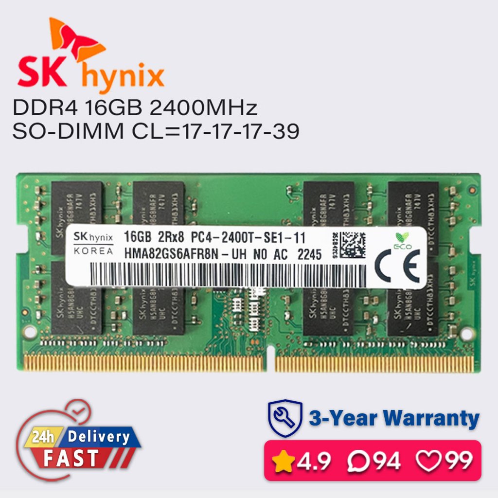 Sk hynix 16gb 8gb 4gb 2400mhz ddr4 ram แล็ปท็อป sodimm หน่วยความจํา pc4 1.2v