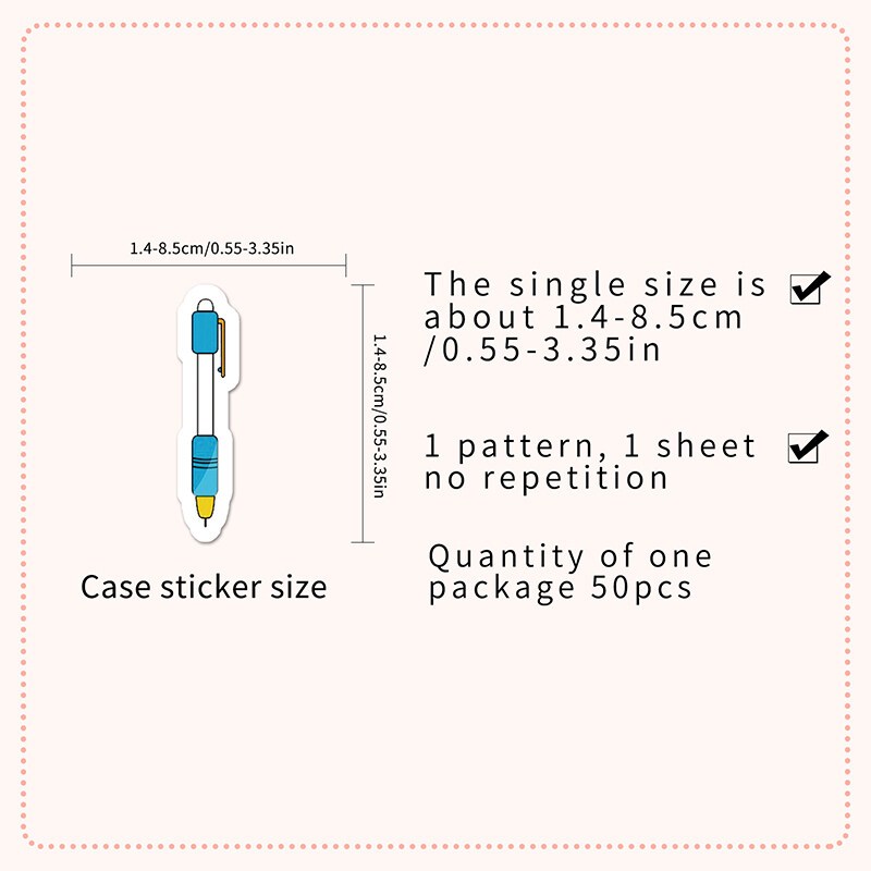50ชิ้นเครื่องเขียนการ์ตูนกราฟฟิตีสติ๊กเกอร์กระเป๋าเดินทางแล็ปท็อปกีต้าร์สเก็ตบอร์ดสติ๊กเกอร์ตกแต่ง - รูปที่ 5
