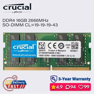 Crucial 16gb 8gb 4gb 2666mhz ddr4 ram แล็ปท็อป sodimm หน่วยค…