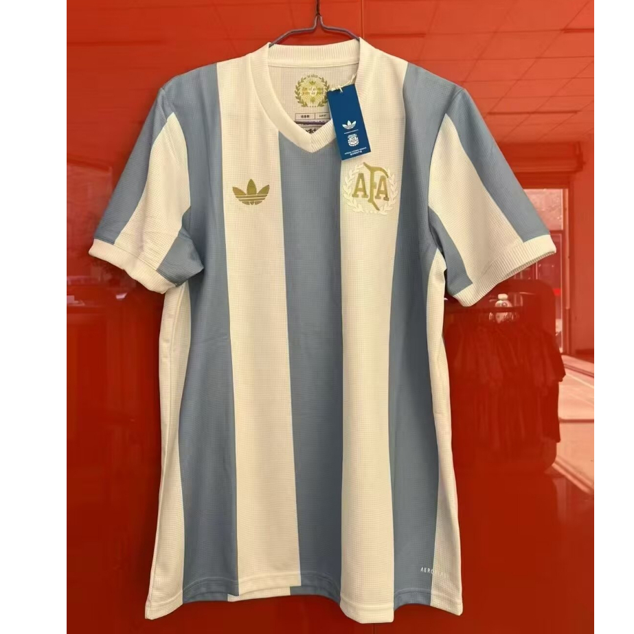 Argentina 50th Anniversary Edition [Fan Edition] เสื้อฟุตบอล * คุณภาพสูง * เสื้อยืดกีฬา