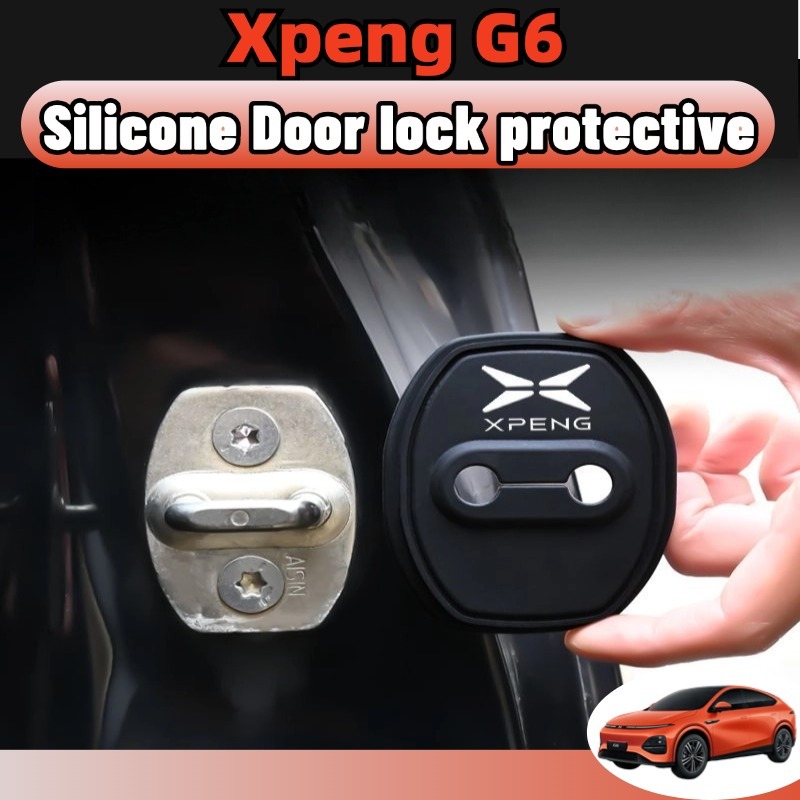 xpeng g6 แผ่นซิลิโคน กันกระแทก สําหรับล็อคประตูรถยนต์ 4 ชิ้น ของแต่ง ชุดแต่ง accessories
