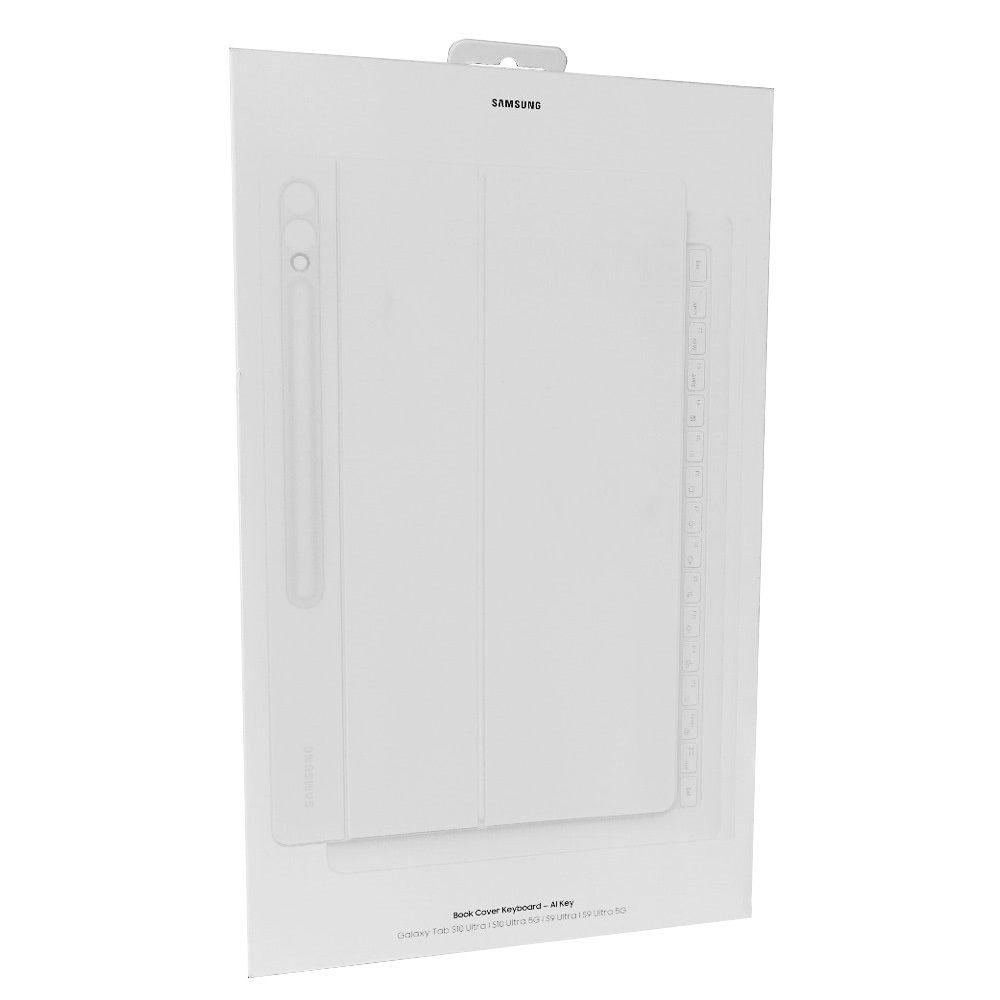 Samsung Galaxy Tab S10 Ultra / S9 Ultra Book Cover Keyboard (White, US Layout), EF-DX925UWEGWW