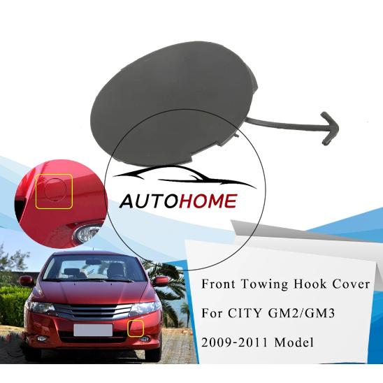 Auto ด้านหน้ากันชนลากจูง Hook สําหรับ HONDA CITY TM0 2009 2010 2011 GM2 GM3 ลากฝาครอบ Hauling Hook Cap