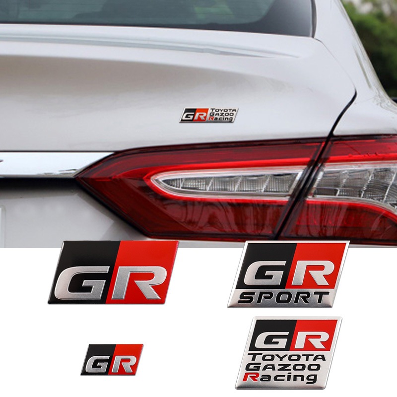 เหมาะสําหรับ Toyota GR โลโก้รถโลหะ SPORT สติกเกอร์รถ GR86 พวงมาลัยดัดแปลงสติกเกอร์ตกแต่งป้ายอลูมิเนี