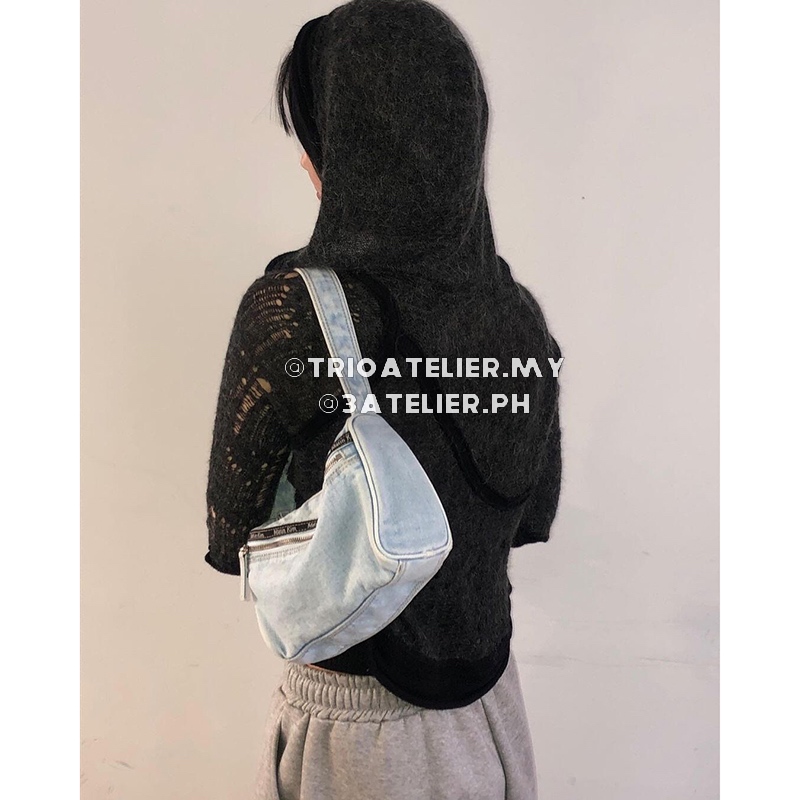 Matin Kim Vintage Denim Tote Bag ในท้องฟ้า