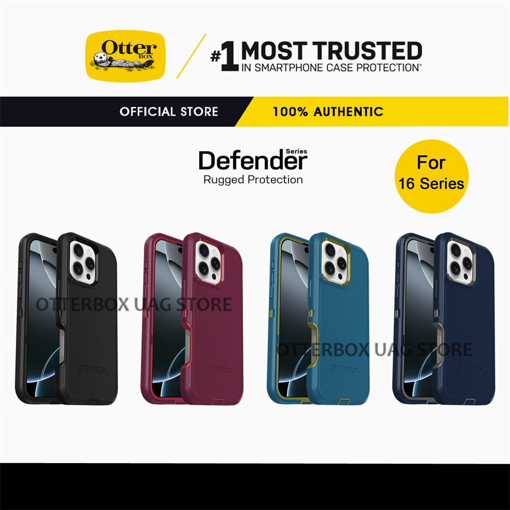 เคส OtterBox รุ่น Defender Series - iPhone 16 15 14 Pro Max / 16 15 14 Plus / 13 12 / 13 12 Mini / 11 Pro Max / 11 Pro / 11 / XS Max / XR / XS / X / 8 7 Plus / SE2