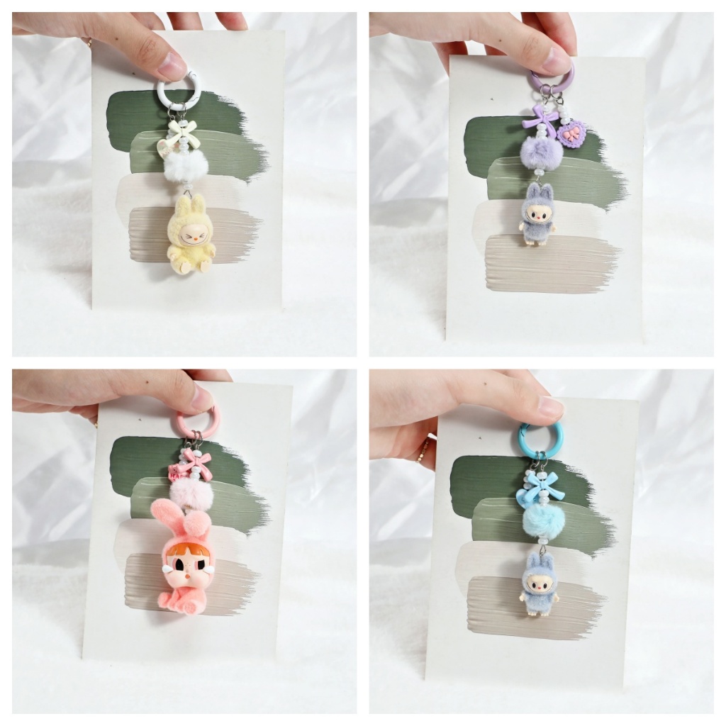 mini labubu flocking DIY จี้ retrofit ตาแกะตะปูอุปกรณ์เจาะรูด้วยตนเอง（ติดตั้งเอง）