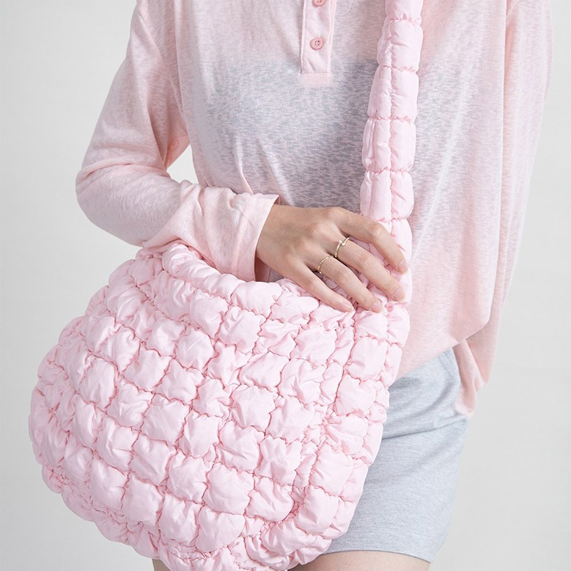 Mousoon Soft Bag กระเป๋านุ่มผู้หญิงสบาย ๆ น้ำหนักเบาพเนจรกระเป๋าแมสเซนเจอร์เกาหลี