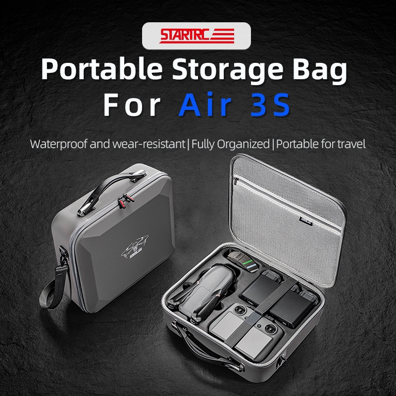 ใช้งานร่วมกับ DJI AIR 3S/Air3 กระเป๋า Fly ชุด RC2/RC-N3/RCN2 รีโมทคอนโทรล Crossbody กระเป๋าใช้งานร่วมกับบัตเลอร์