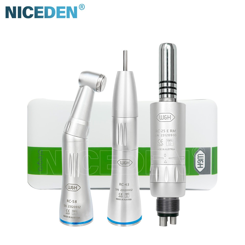 Niceden Dental Low Speed Handpiece Kit Air Turbine Motor สเปรย์น้ําด้านใน 2/4 หลุม