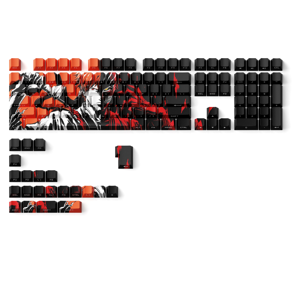 Xvx Kurosaki Protector โปรไฟล์เชอร์รี่ Double shot 5 ด้าน Dye-Sub PBT Keycap Set (130-Key)