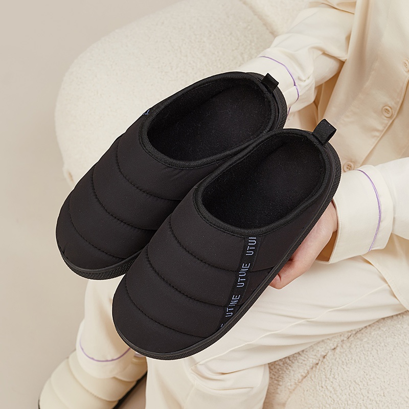 UTUNE ผ้าขนเป็ดกันลมในร่มแฟชั่น Unisex รองเท้าแตะขนมปังคู่