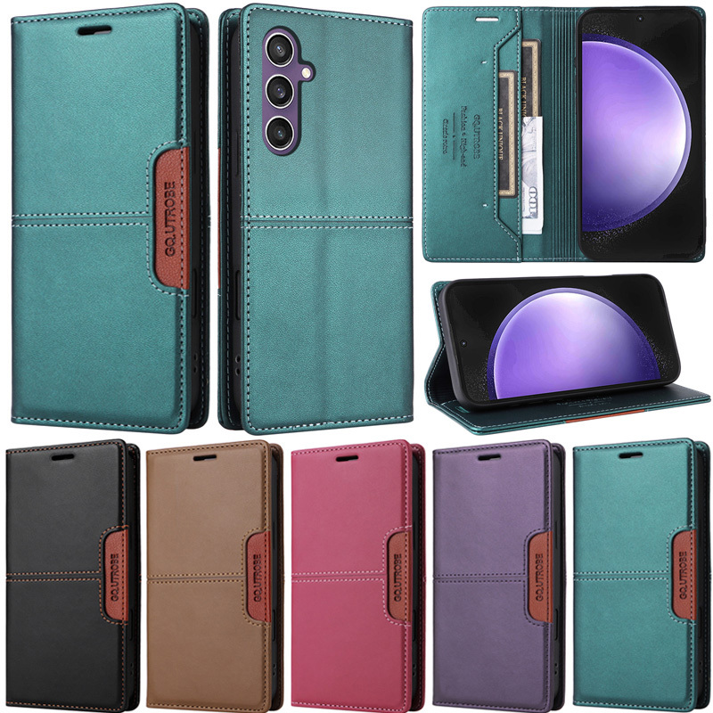SAMSUNG หรูหราสําหรับsamsung Galaxy A26 A55 A35 A15 A16 A25 A54 A34 A14 A73 A53 A33 A52 A72 A32 A23 M23 A52S 5G M13 4G A06 A05S MatteหนังPUกรณีหนังกระเป๋าสตางค์
