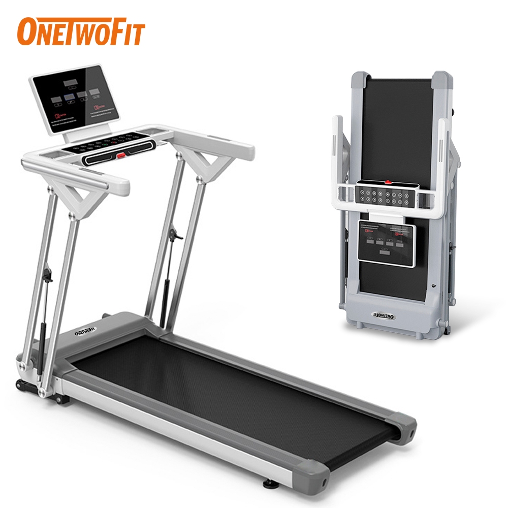 Onetwofit 3.5PH ลู่วิ่ง ลู่วิ่งไฟฟ้า สายพานวิ่ง 650mm ความชันไฟฟ้า18 ระดับ เชื่อมต่อบลูทู ธ+แอพกีฬา สปริงโช๊คอัพใหญ่พิเศษ