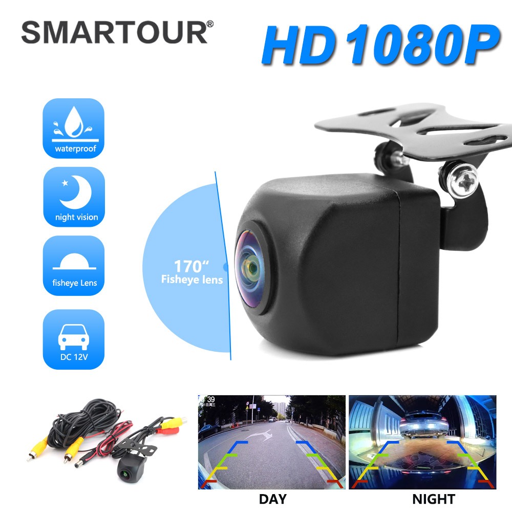 Ccd 1080P รถดูด้านหลังกล้อง HD Night Vision ที่จอดรถย้อนกลับวงเล็บปรับมุมกว้าง High-Definition กล้อง