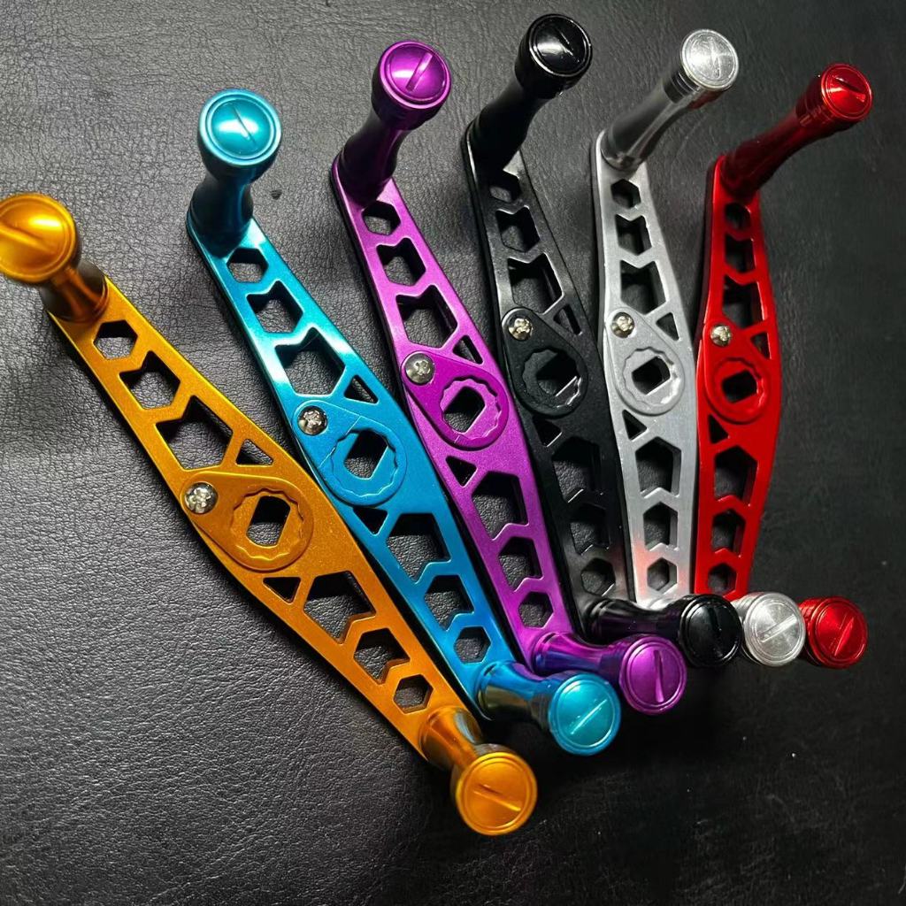 ลูกบิดโลหะ 106 ม. ปรับได้ ฟรีประแจ สีม่วง สีเงิน สีชมพู สําหรับ daiwa abu Shimano Road Ya diy daiwa pr100