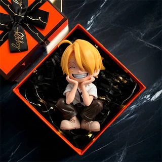 12 ซม.รุ่น Q ONE PIECE ตัวเลขการกระทําหัวเราะ Sanji อะนิเมะรูปของเล่นเด็ก PVC ตุ๊กตาเดสก์ท็อปเครื่องประดับของขวัญวันเกิด