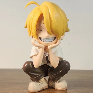 12 ซม.รุ่น Q ONE PIECE ตัวเลขการกระทําหัวเราะ Sanji อะนิเมะรูปของเล่นเด็ก PVC ตุ๊กตาเดสก์ท็อปเครื่องประดับของขวัญวันเกิด