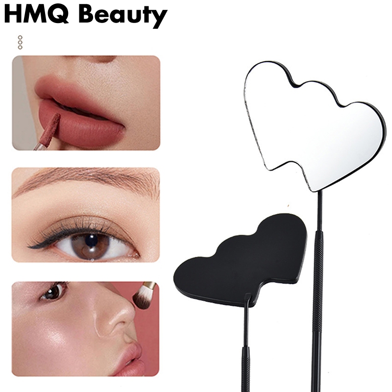 ใหม่ Lash กระจกตรวจสอบสําหรับ Eyelash Extension กระจกขนตาที่ถอดออกได้รูปหัวใจสแตนเลสขนตาแต่งหน้ากระจก Eyelash Supplies & เครื่องมือ