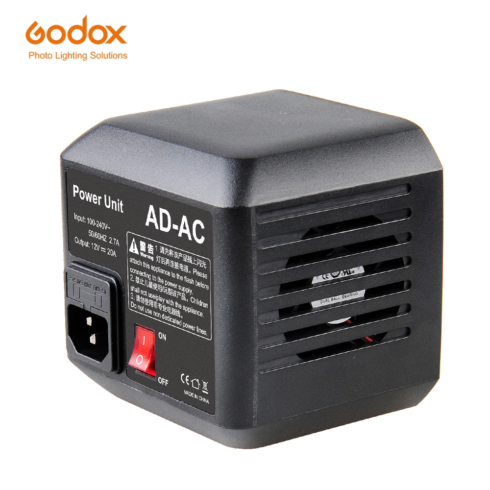 Godox - สายอะแดปเตอร์ผนัง AC, แหล่งพลังงาน AD-AC, สําหรับ AD600B AD600BM AD600 SLB60W SLB60Y