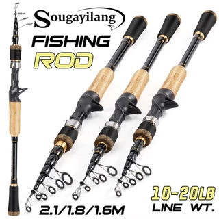 Sougayilang 1.6 M/1.8 M/2.1 M Spinning/Casting Rod Telescopic Cork & EVA จับตกปลา Rod Carbon Body Ultralight ตกปลา Rod สําหรับน้ําจืด/น้ําเกลือ