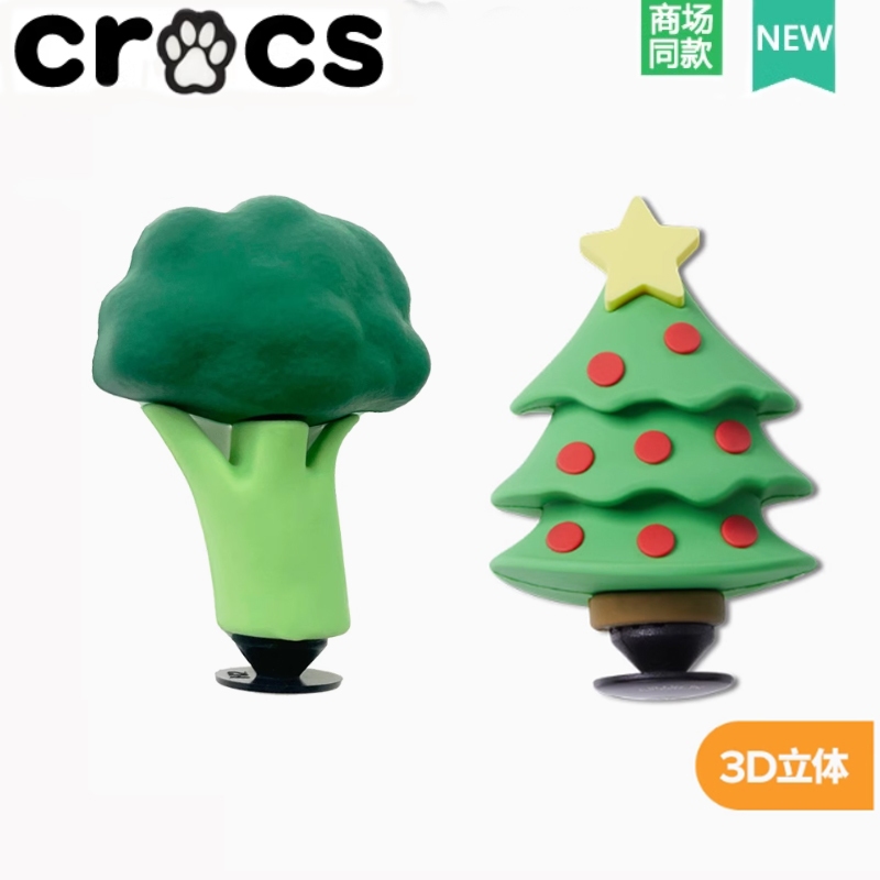 รองเท้า Crocs ดอกไม้รองเท้าหลุมอุปกรณ์เสริมรองเท้า Crocs ตกแต่ง 3D อุปกรณ์สามมิติต้นคริสต์มาส Orchid Strawberry