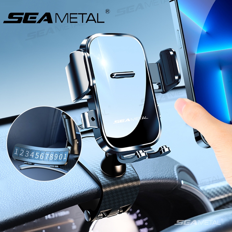 SEAMETAL ที่วางโทรศัพท์ในรถยนต์ ที่จับมือถือในรถยนต์ การหมุน 360 องศา เหมาะสำหรับแดชบอร์ด