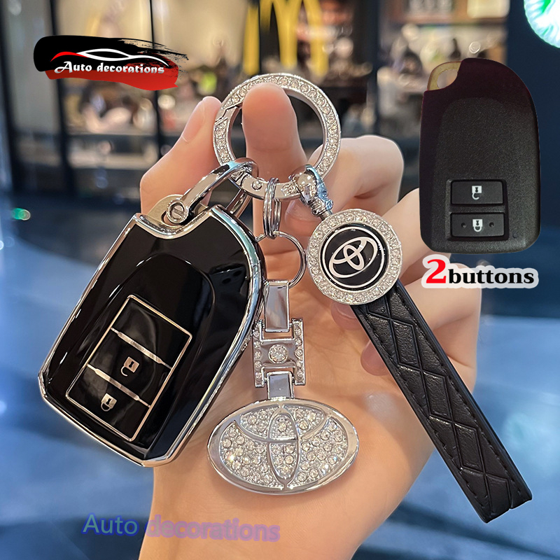 Toyota yaris/vios เคสกุญแจรถโตโยต้าสําหรับ ยาริส/วีออส/ยาริส2014/ยาริส-5ประตู เคสกุญแจรีโมท2/3ปุ่ม ทีพียู ปลอกกุญแจ