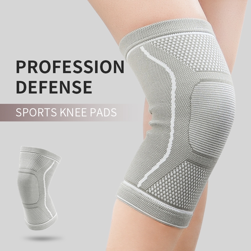 ใหม่รองเข่าบีบอัดถักกีฬาไนลอนระบายอากาศบาสเกตบอลวิ่งปีนเขาออกกําลังกายป้องกัน