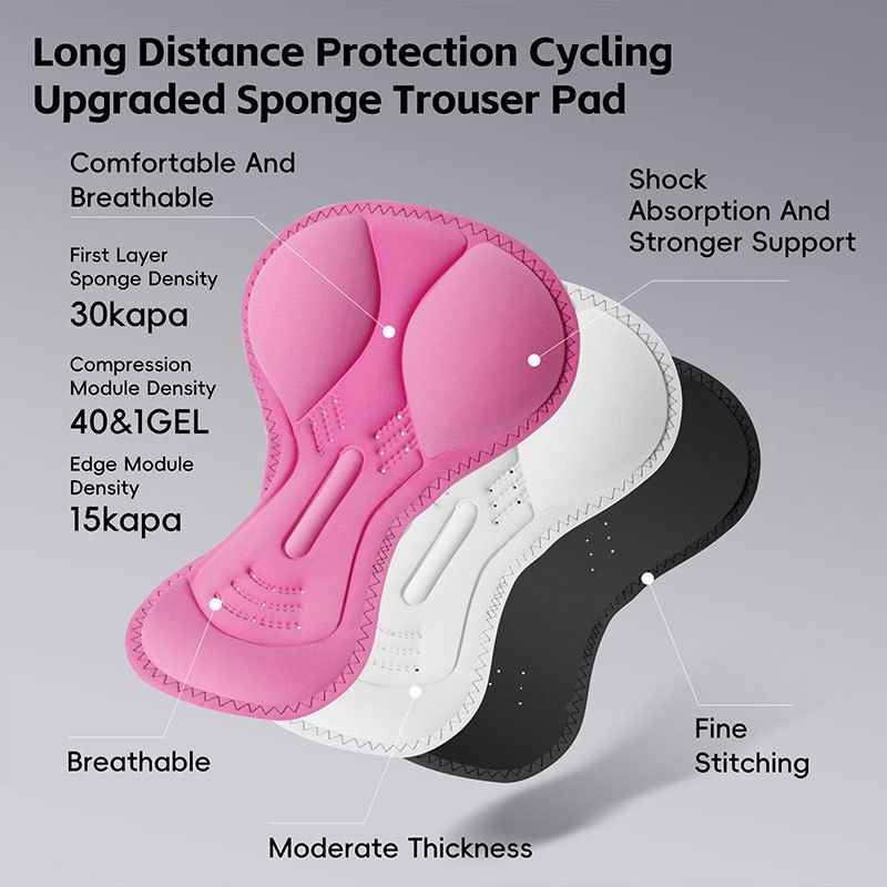 WEST BIKING กางเกงปั่นจักรยานผู้หญิงฟองน้ํากางเกงแผ่น Ergonomics ยืดหยุ่นสูงสบายอุปกรณ์ปั่นจักรยาน — صورة 2