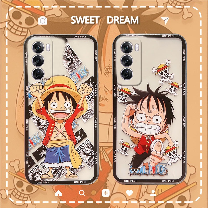 สําหรับvivo Y200 5G Y19S Y100 Y28 Y28s Y18 Y03 V40 Pro V30 Pro Y17S V29e V29 Y27 V27 V27e Y36 เคสโทรศัพท์แฟชั่นโปร่งใสน่ารักการ์ตูนฝาครอบนุ่มLuffyเลนส์ป้องกันกล้อง