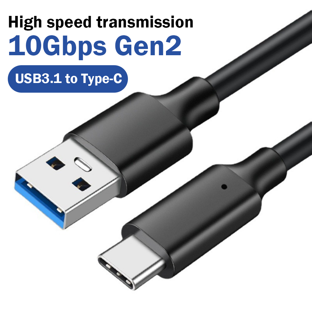 สายเคเบิลข้อมูล USB3.2 ถึง Type-c สายเคเบิลความเร็วสูง 10Gbps GEN2 สายเคเบิลข้อมูลฮาร์ดดิสก์ 3A PD สําหรับแล็ปท็อปโทรศัพท์สวิตช์แท็บเล็ตสายชาร์จเร็ว