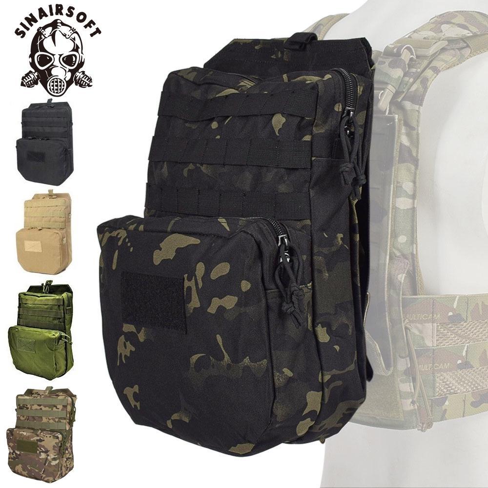 SINAIRSOFT กระเป๋าโหลดแคมป์ปิ้งกลางแจ้ง MOLLE เสื้อกั๊กยุทธวิธีถุงน้ําถุงเก็บอเนกประสงค์