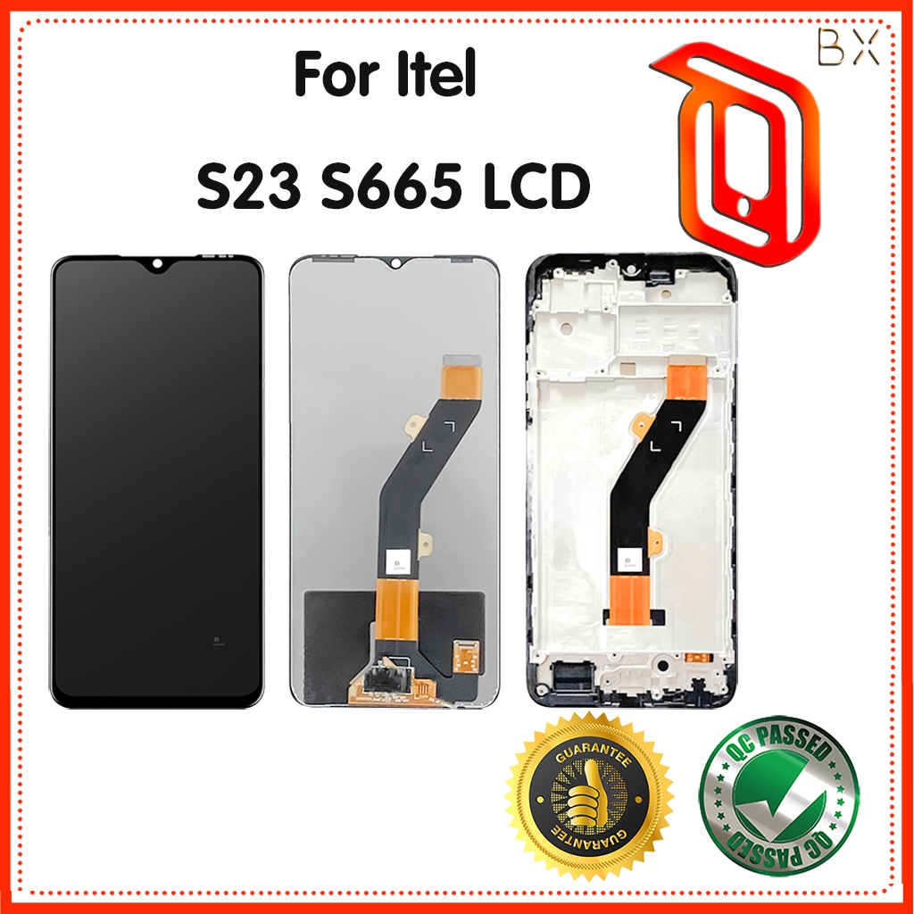 For itel S23 S665L กรอบจอแสดงผล LCD หน้าจอสัมผัส Digitizer สําหรับ itel S23 ‎S665 กรอบสัมผัส LCD