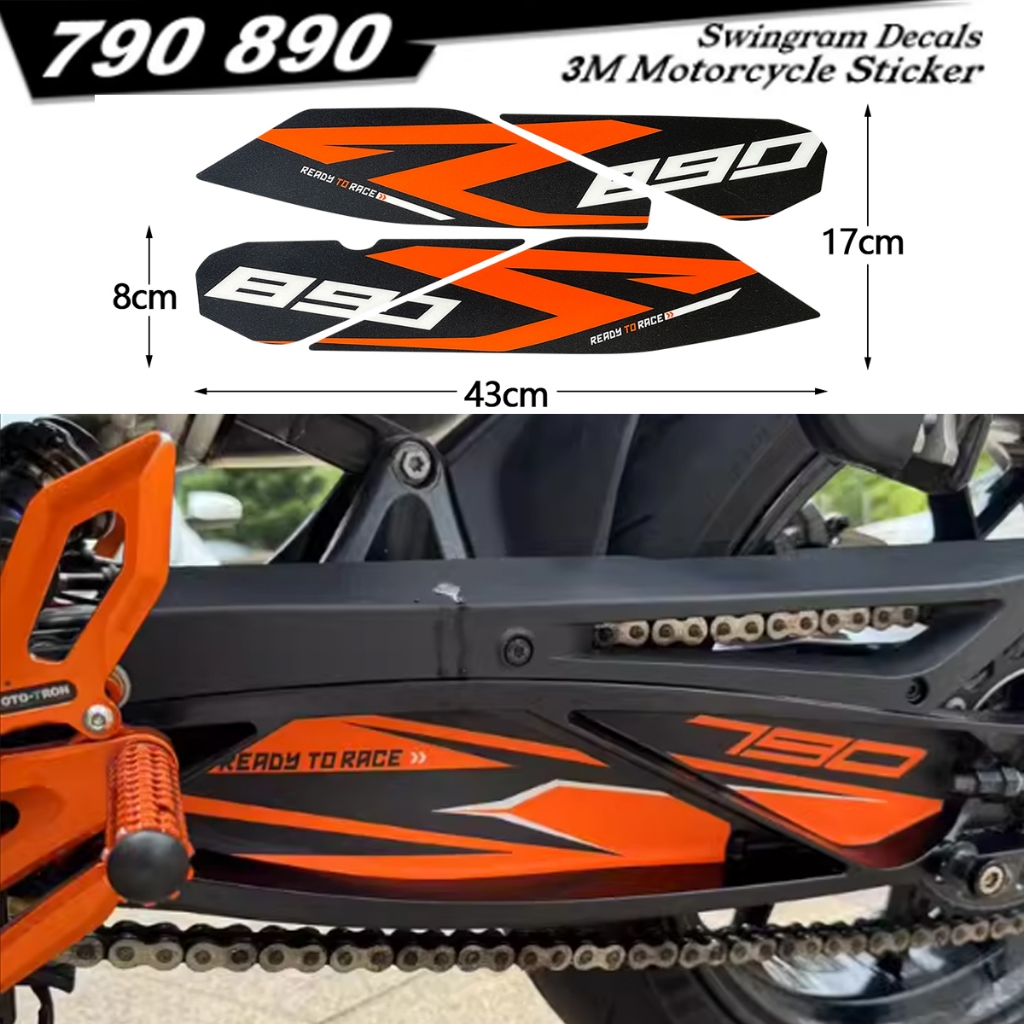3m Frosted รถจักรยานยนต์แกว่งแขนสติกเกอร์หมุนเพลาป้องกัน Decal กันน้ําสําหรับ KTM Duke 790 890S 890R 890GP ผจญภัย 790 890 Adv
