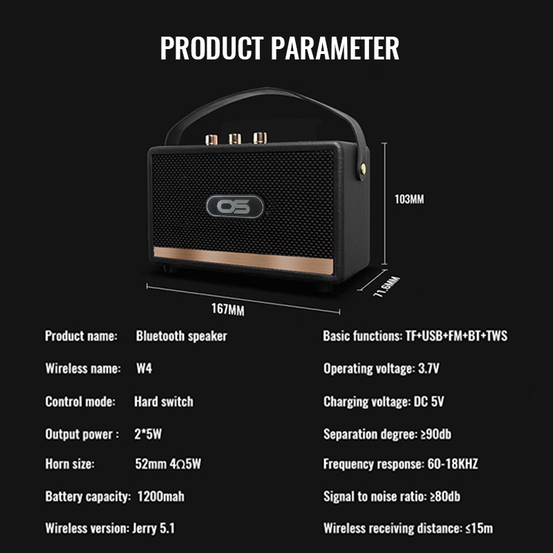 ส่งด่วนจากไทยลำโพงบลูทูธไร้สายW4 เสียงดี เบสเเน่น ขนาดพกพา ดีไซน์สวย มินิมอล