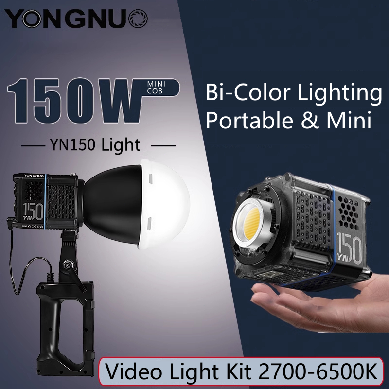 Yongnuo YN150 Mini LED Video Light 150W COB การถ่ายภาพเติมแสง 2700K-6500K แสงต่อเนื่อง