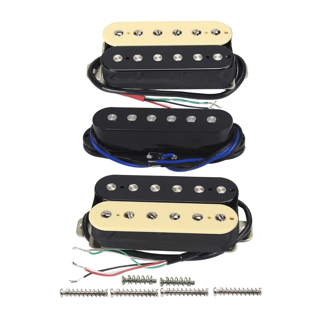 FLEOR ชุด Humbucker Pickup + Single Coil Pickup + Humbucker Pickup สําหรับกีตาร์ HSH ST
